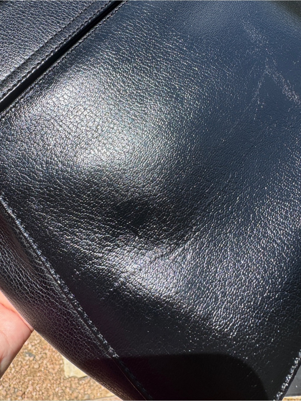 Salvatore Ferragamo Black Top-Handle Leather Purse amazing feet Quiet Luxury - Picture 7 of 14